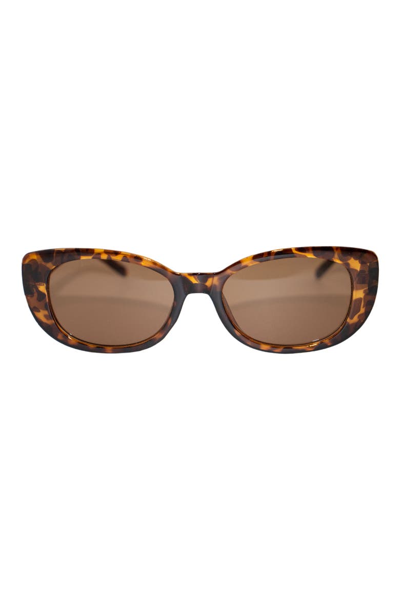 Dolly 68mm Oversize Polarized Oval Sunglasses, Main, color, TORTE/ BROWN