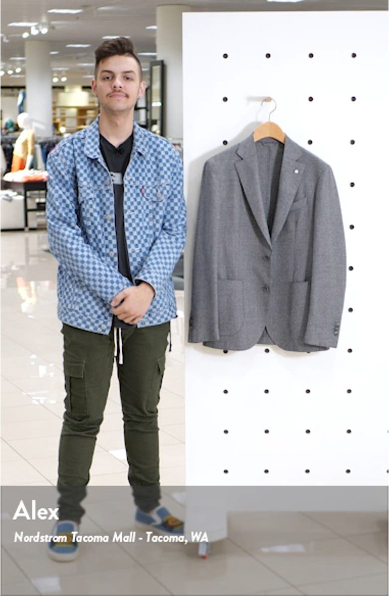 Trim Fit Houndstooth Wool Sport Coat, sales video thumbnail