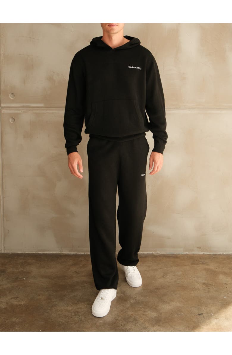 Walker & Hunt Merino Blend Knitted Hoodie, Alternate, color, Black