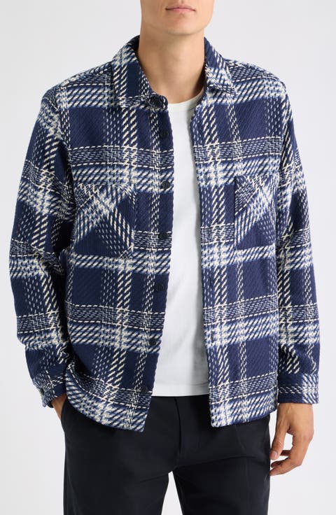 Whiting Plaid Recycled Cotton Blend Overshirt