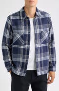 Wax London Whiting Plaid Recycled Cotton Blend Overshirt