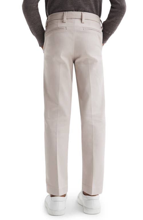 Reiss Kids' Eastbury Stretch Cotton Pants In Neutral