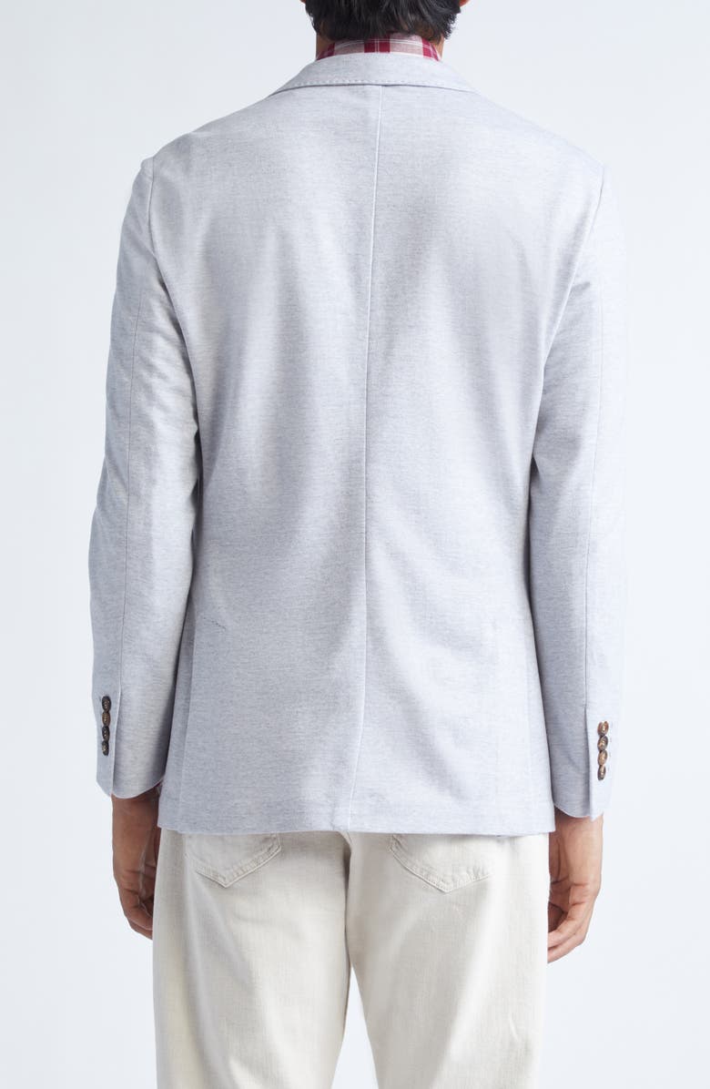 Eleventy Cotton Jersey Blazer, Alternate, color, Light Gray Melange