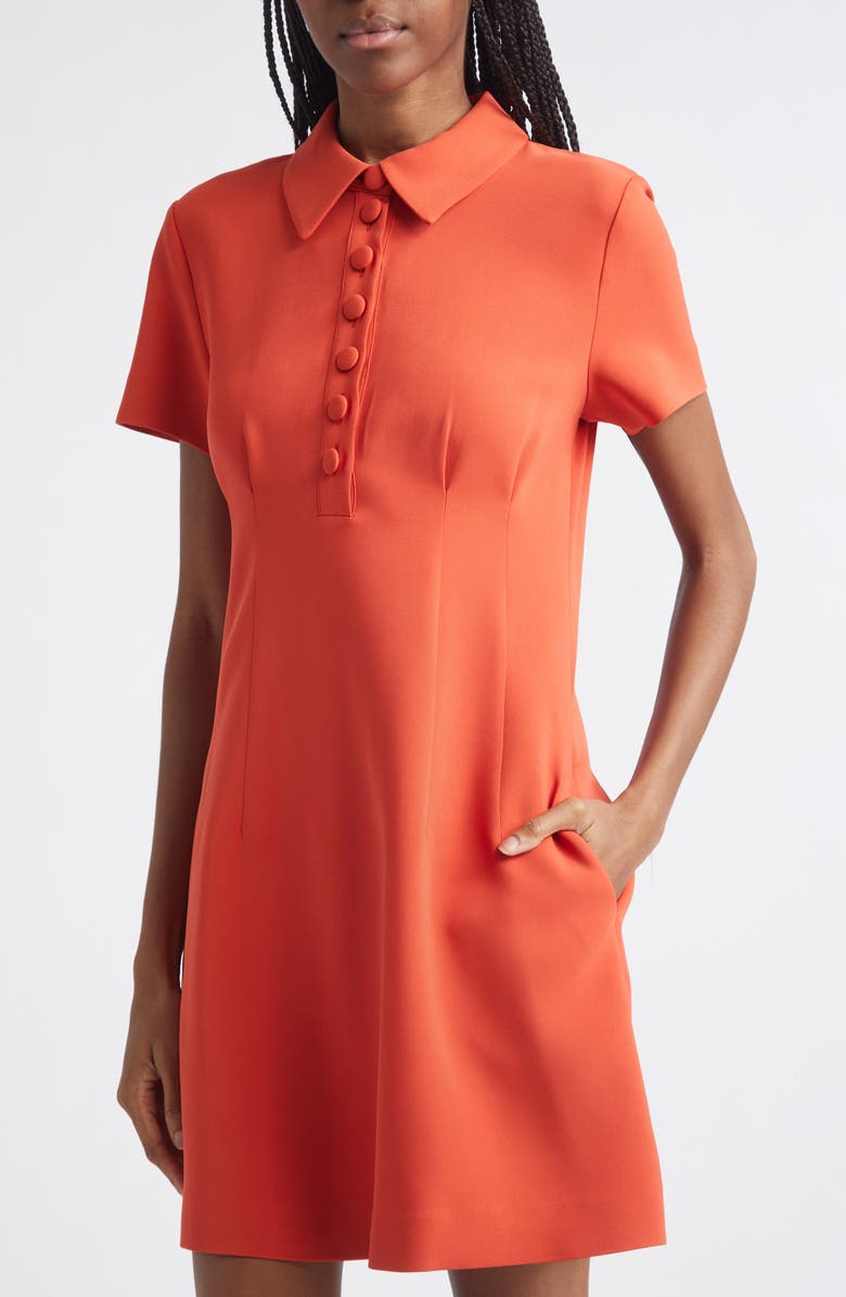 Reiss Marlie Short Sleeve Minidress, Alternate, color, Coral Orange