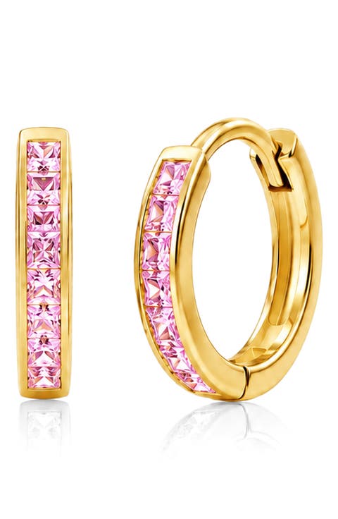 Kids' Cubic Zirconia Hoop Earrings
