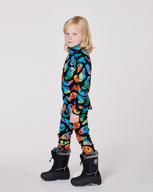 Deux Par Deux Boy Two-piece Thermal Underwear Set In Multi