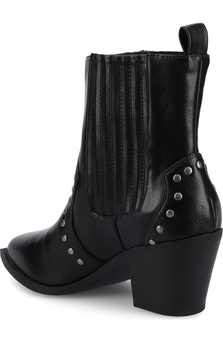 Journee Collection Braylee Western Chelsea Boot, Alternate, color, Black