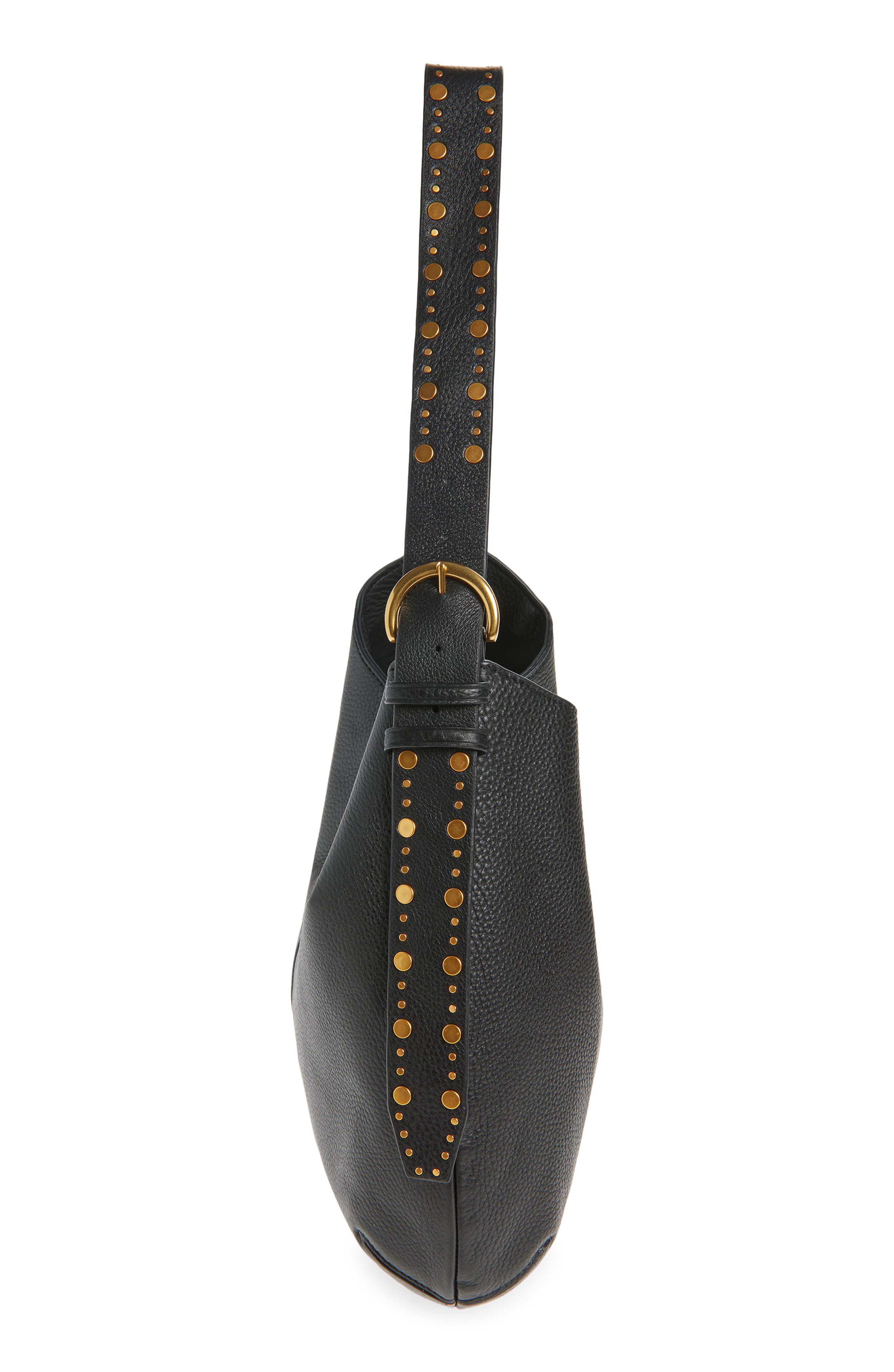 Rebecca Minkoff Naomi Leather Hobo Bag, Alternate, color, Black