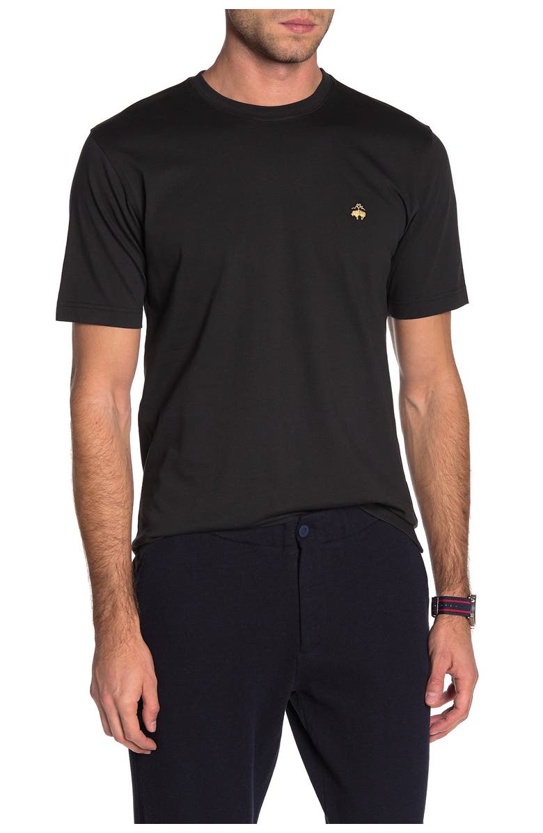 Brooks Brothers Cotton Crewneck T-Shirt, Main, color, Black
