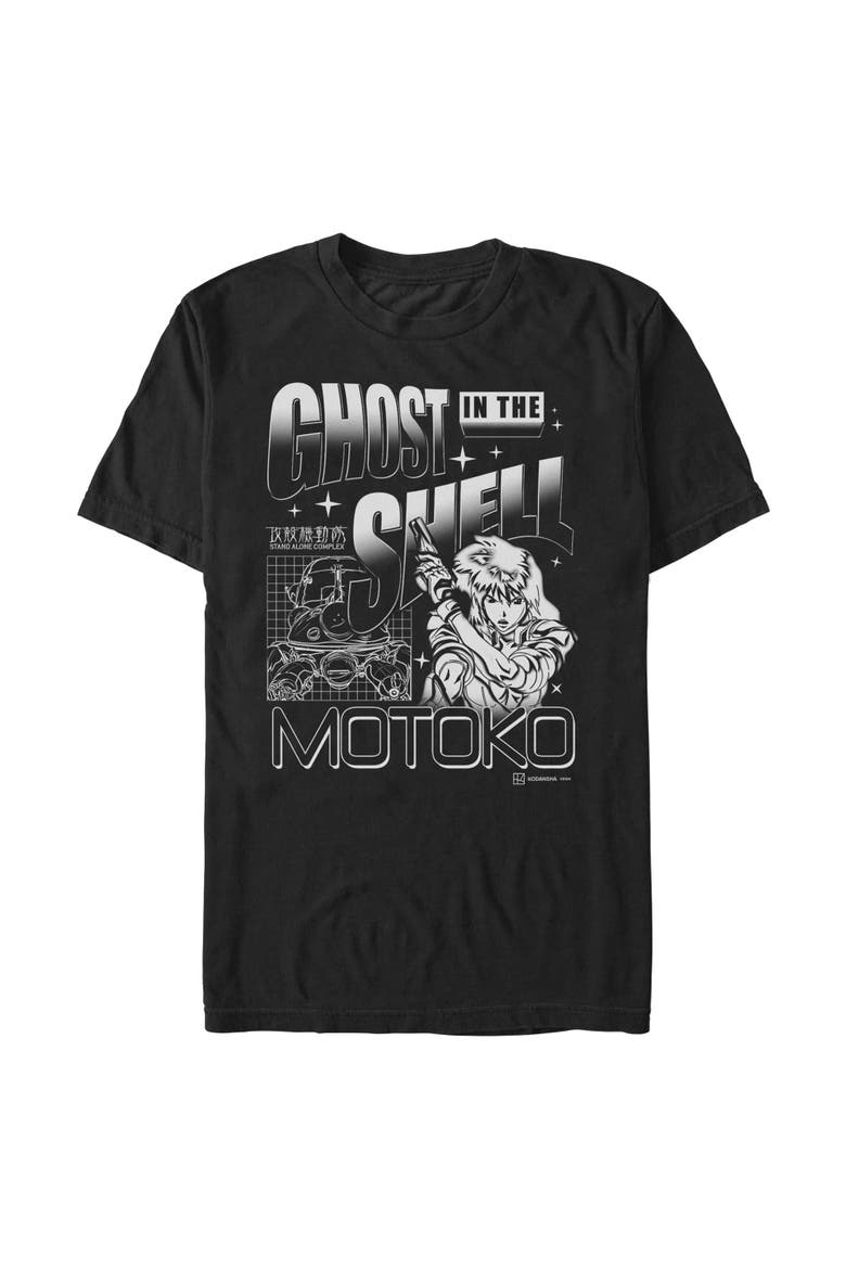 Men's Ghost in the Shell Stand Alone Complex Motoko Poster  Graphic T-Shirt, Alternate, color, Black
