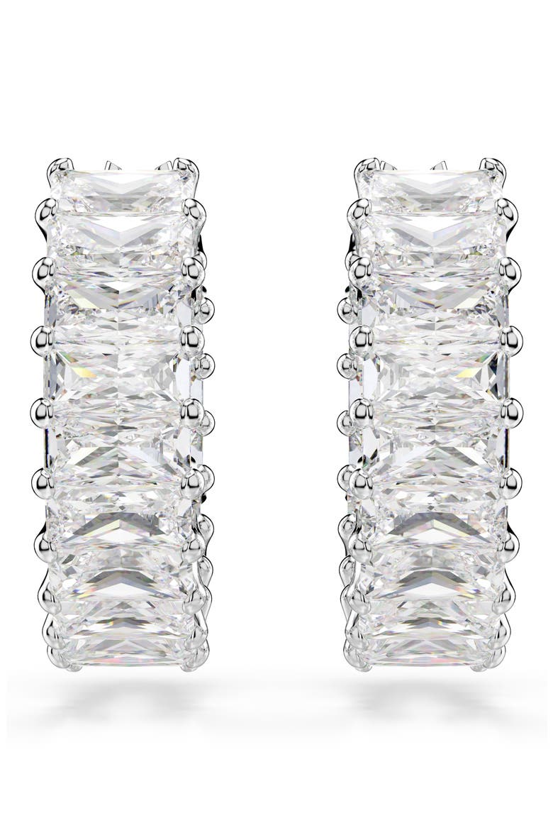 Matrix Inside Out Hoop Earrings, Alternate, color, RHODIUM/ WHITE