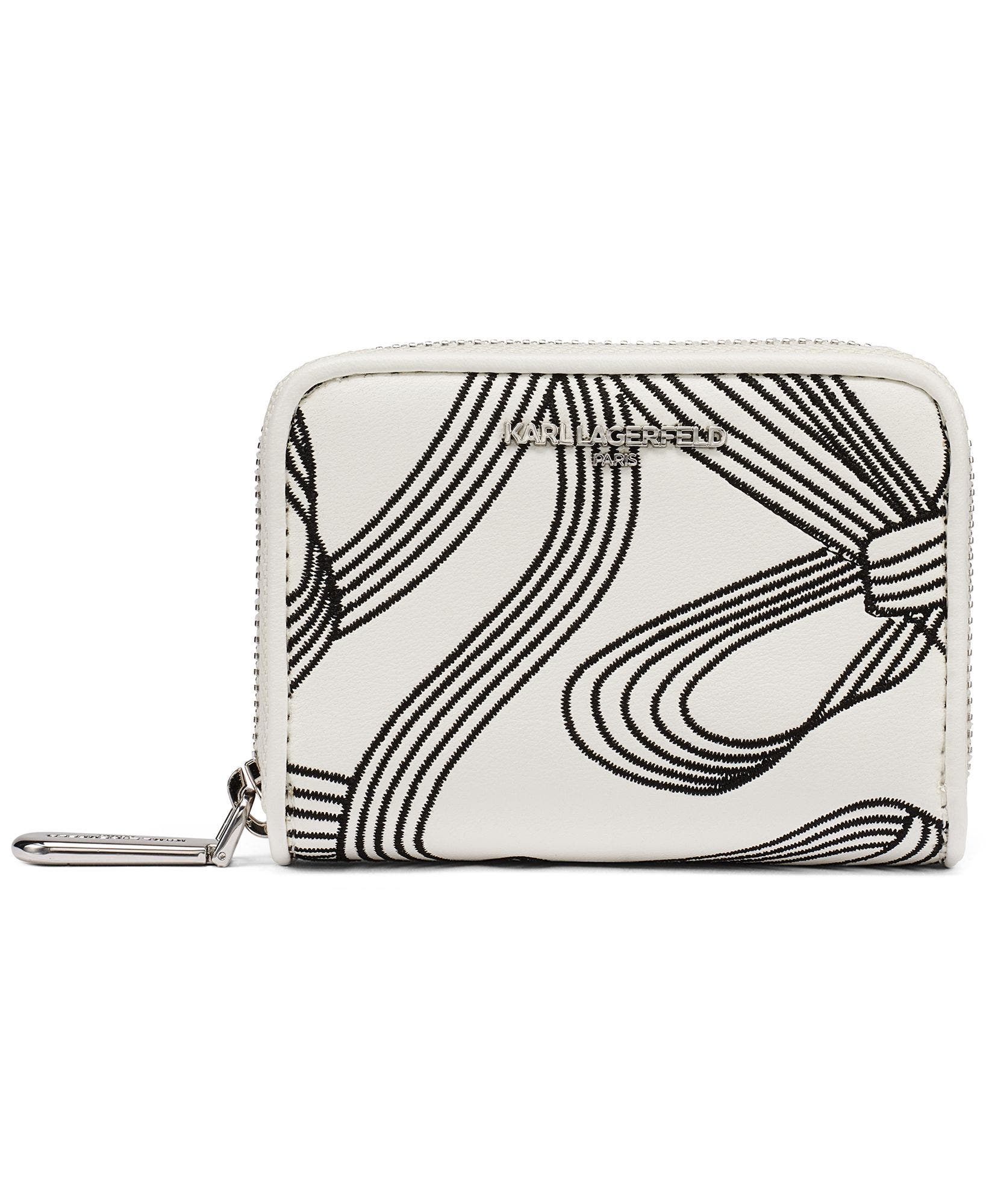 Maybelle Wallet, Main, color, White/Black Print