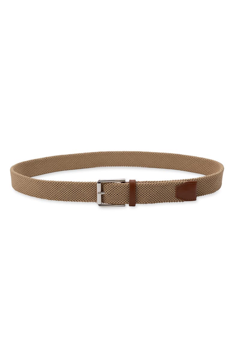 Cole Haan Tubular Stretch Web Belt, Alternate, color, Khaki