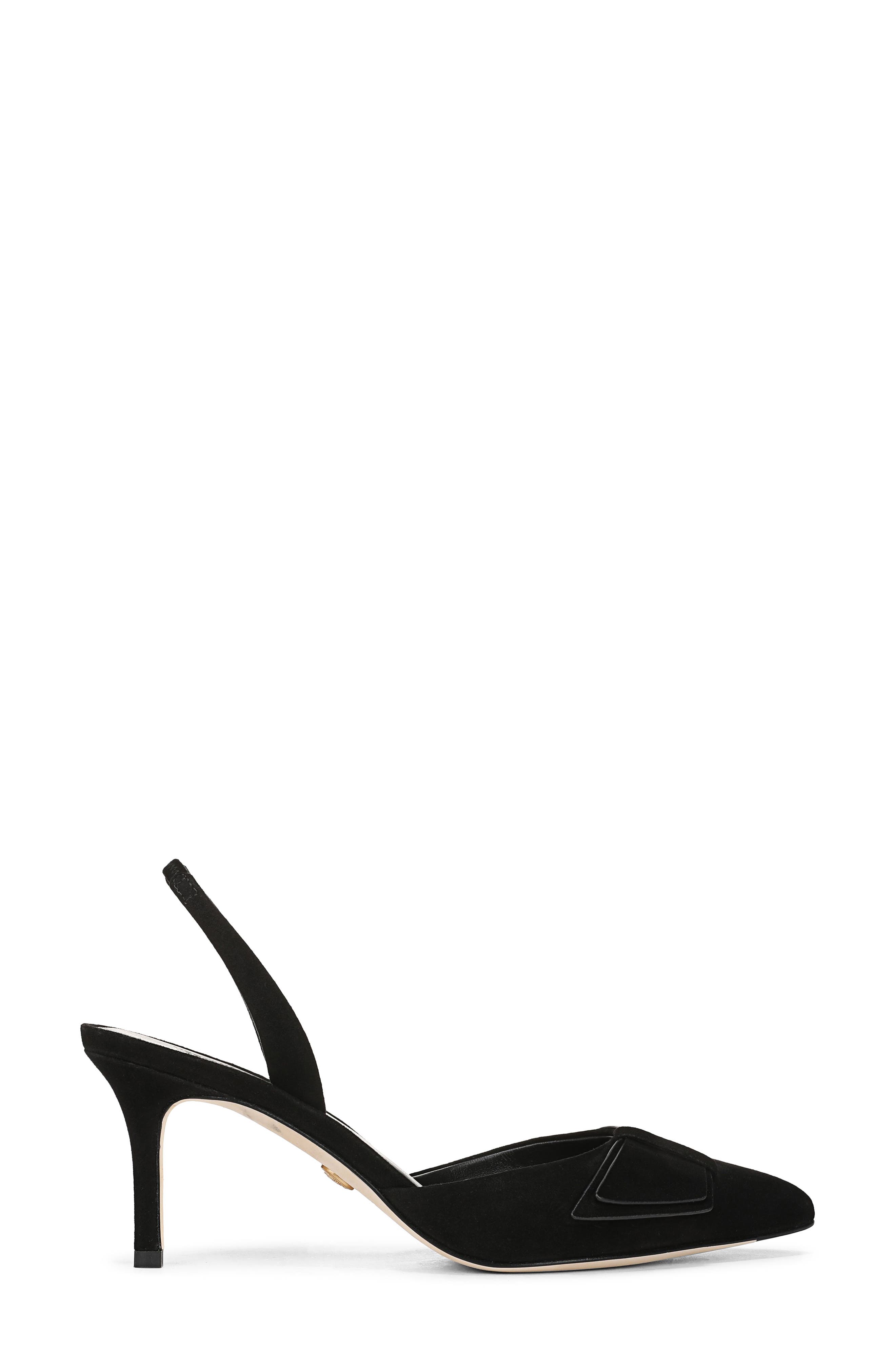 Lisbeth Slingback Pointed Toe Pump, Alternate, color, BLACK SUEDEDNU