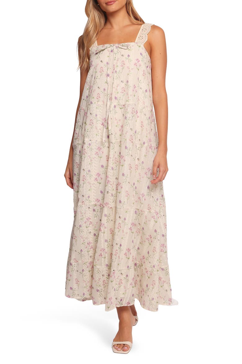 Caroline Embroidered Floral Maxi Sundress, Main, color, PINK FLORAL