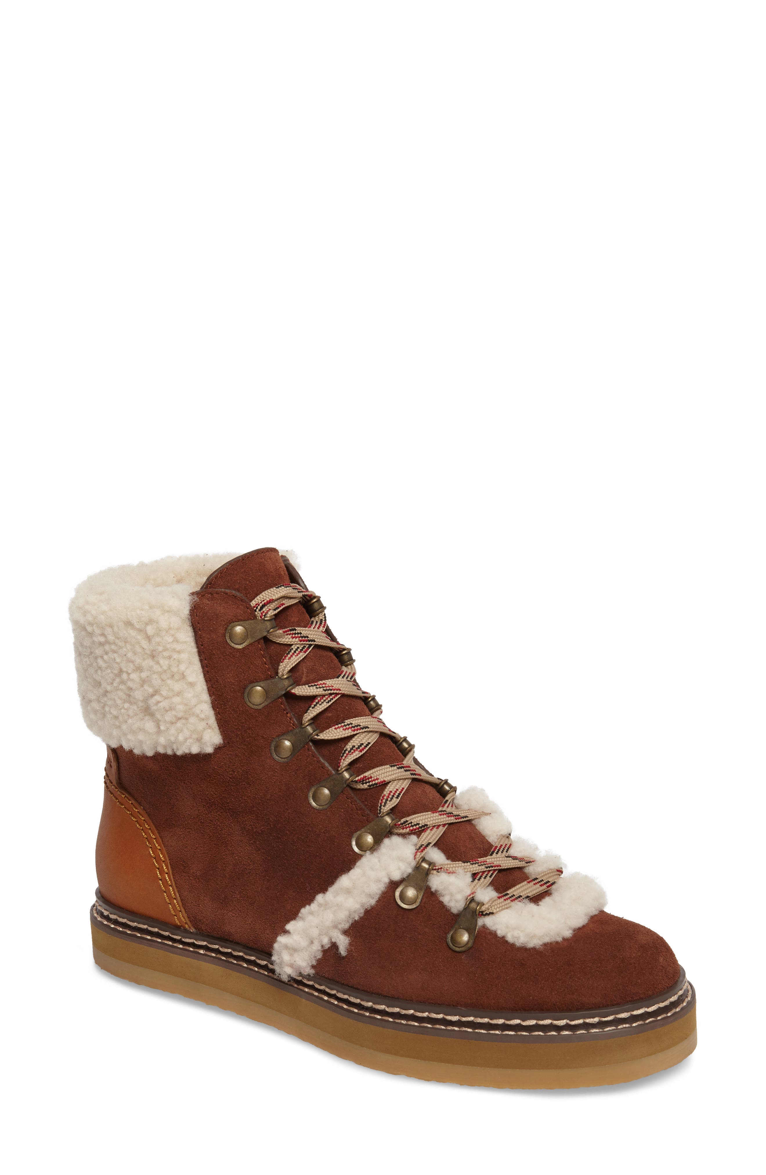 See by Chloé 'Eileen' Genuine Shearling Boot, Main, color, 