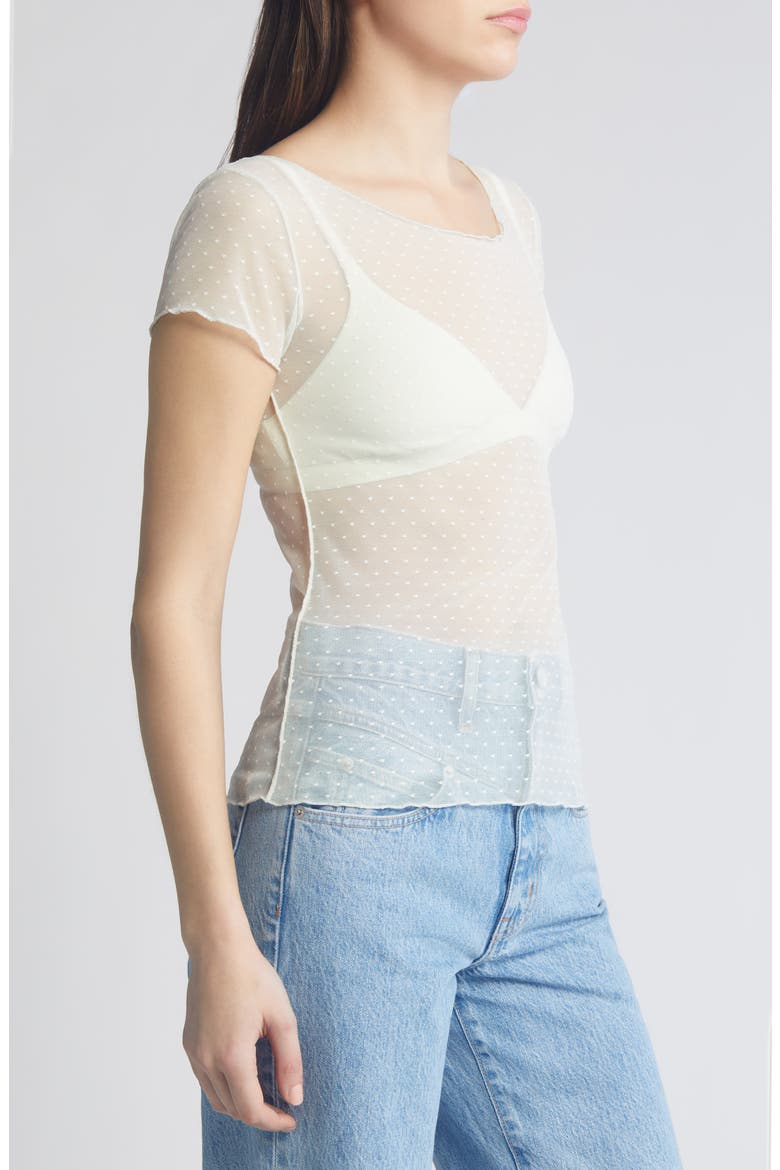 On the Dot Mesh Baby Tee, Alternate, color, LIGHTEST SKY