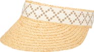 San Diego Hat Braided Raffia Straw Visor
