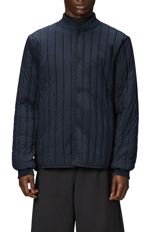 Rains Banja Water Repellent Bomber Liner Jacket In Blue