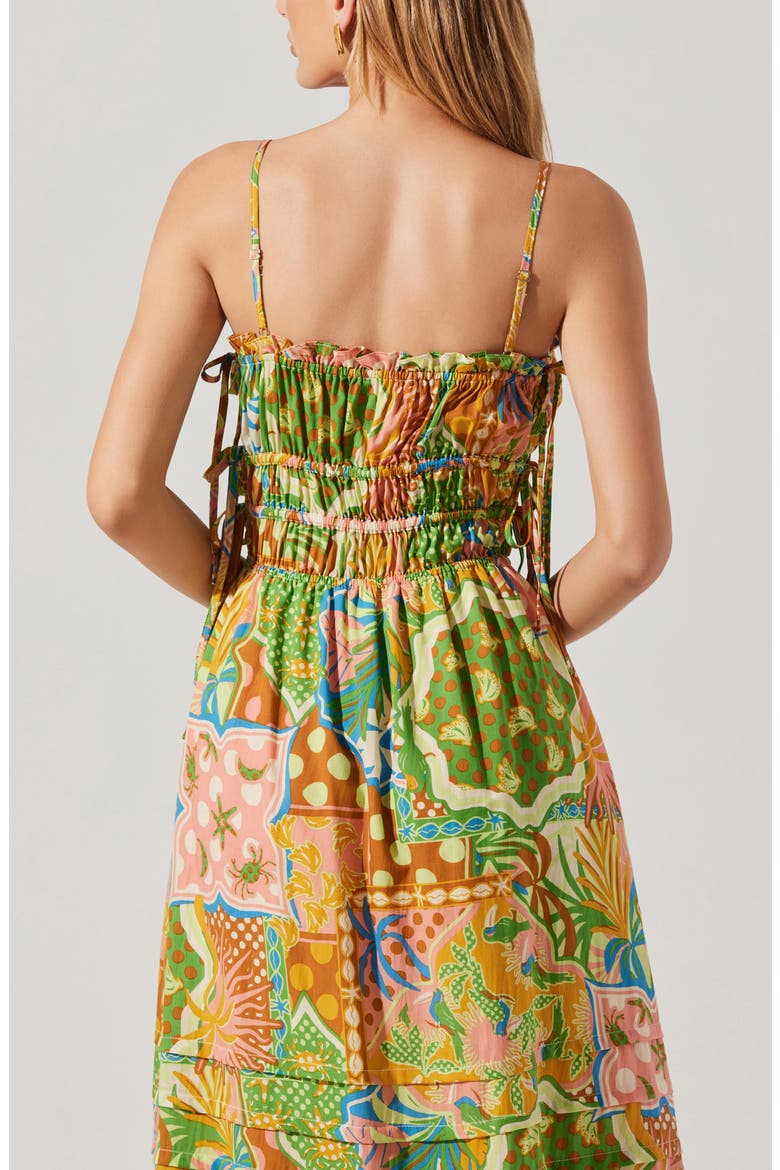 Elisabeth Mix Print A-Line Dress, Alternate, color, MOSAIC GREEN MULTI