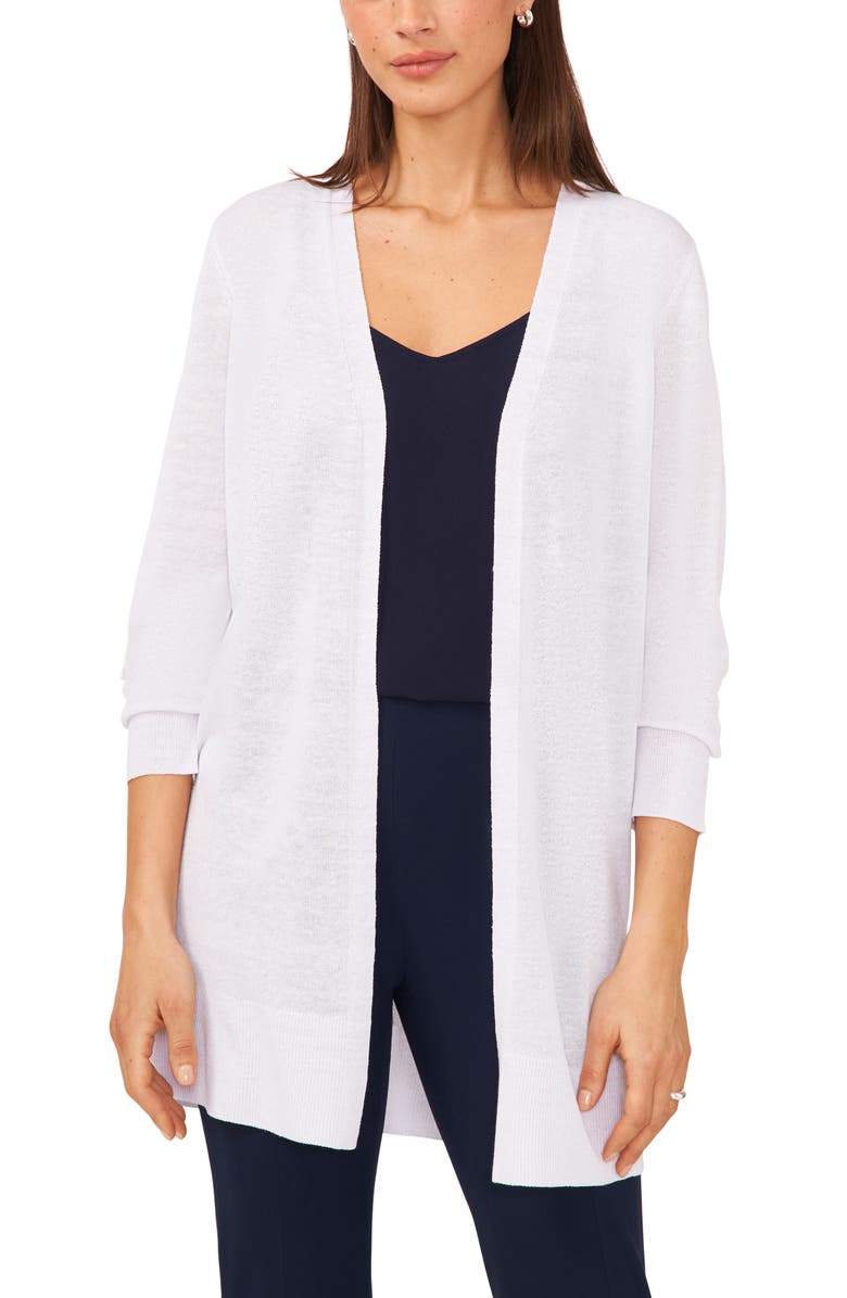Halogen<sup>®</sup> Side Slit Cardigan, Main, color, Bright White