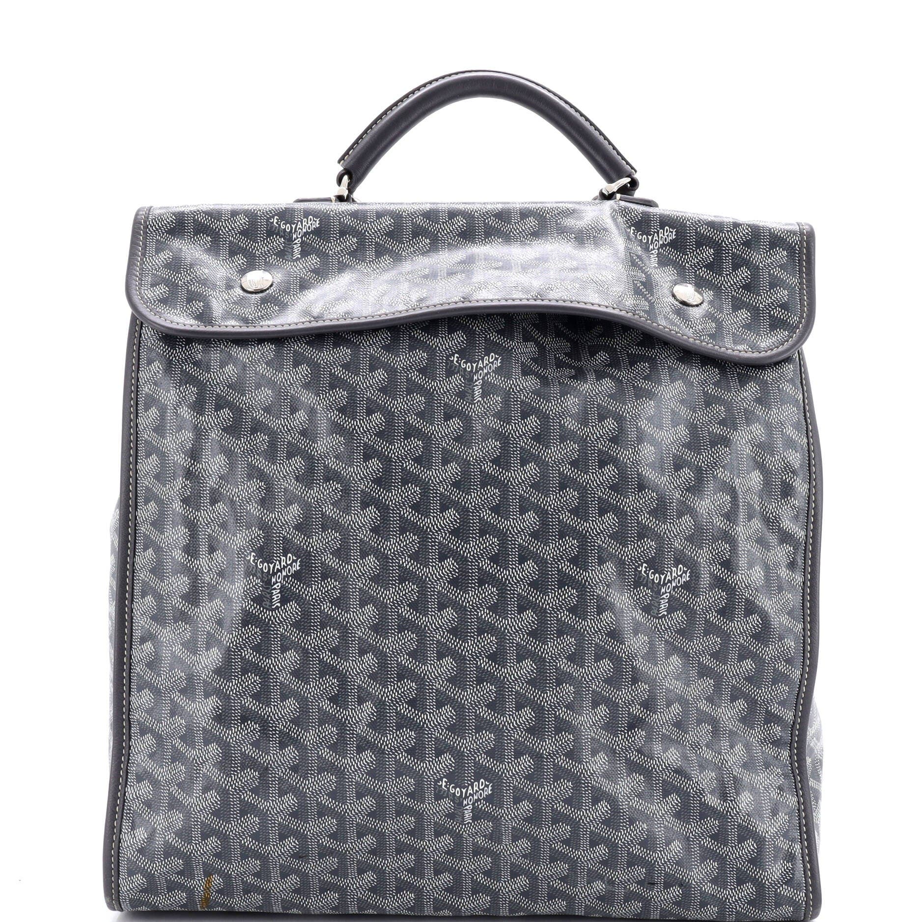 Pre-Owned Goyard Saint Leger Briefcase Backpack Coated Canvas, Main, color, 