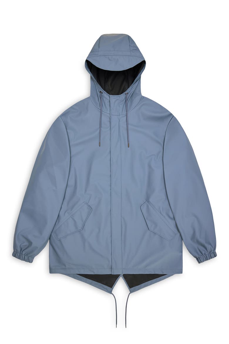Fishtail Hooded Waterproof Rain Jacket, Alternate, color, BLUE DUSK