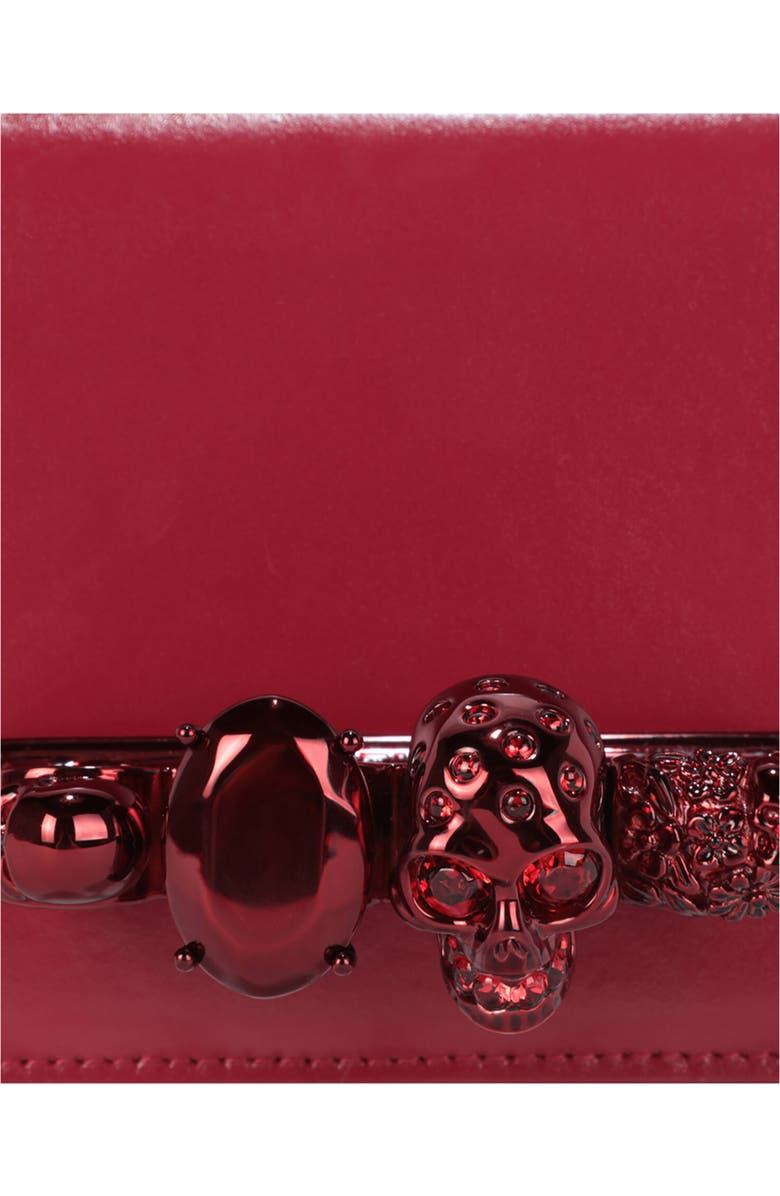 McQueen Mini Jeweled Crossbody Bag, Alternate, color, Red