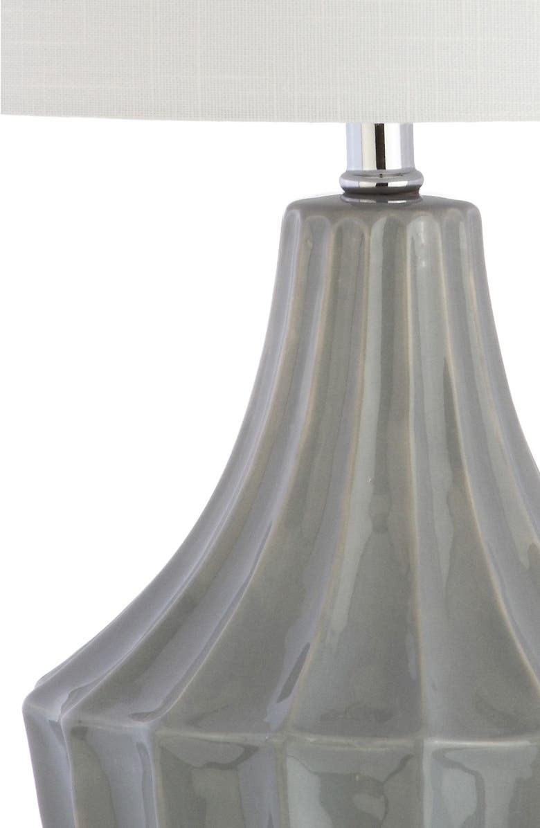 JONATHAN Y Tate Ceramic LED Table Lamp, Alternate, color, Gray