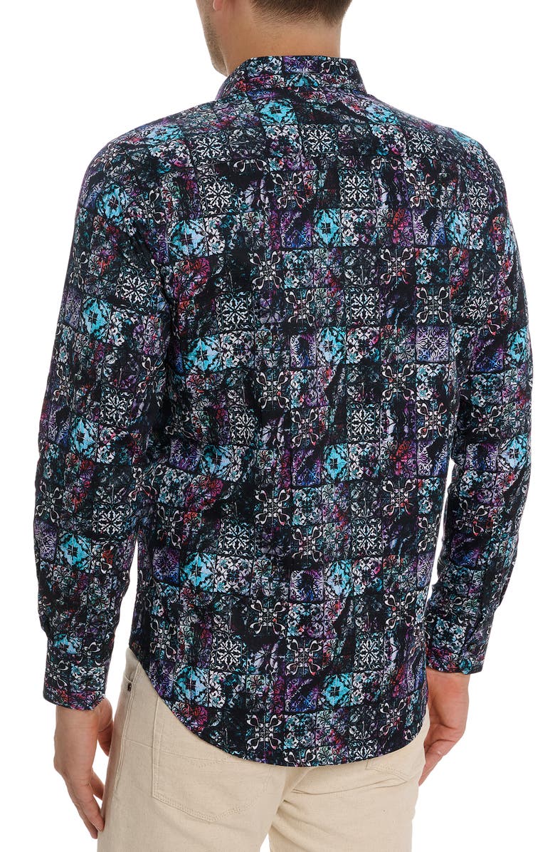Robert Graham Gorman Cotton Button-Up Shirt, Alternate, color, 