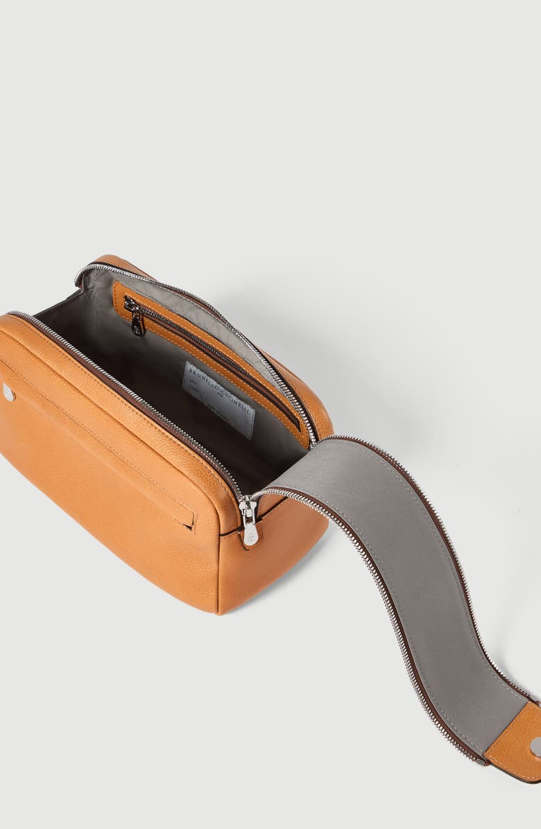 Brunello Cucinelli Alligator mini card case, Alternate, color, Natural