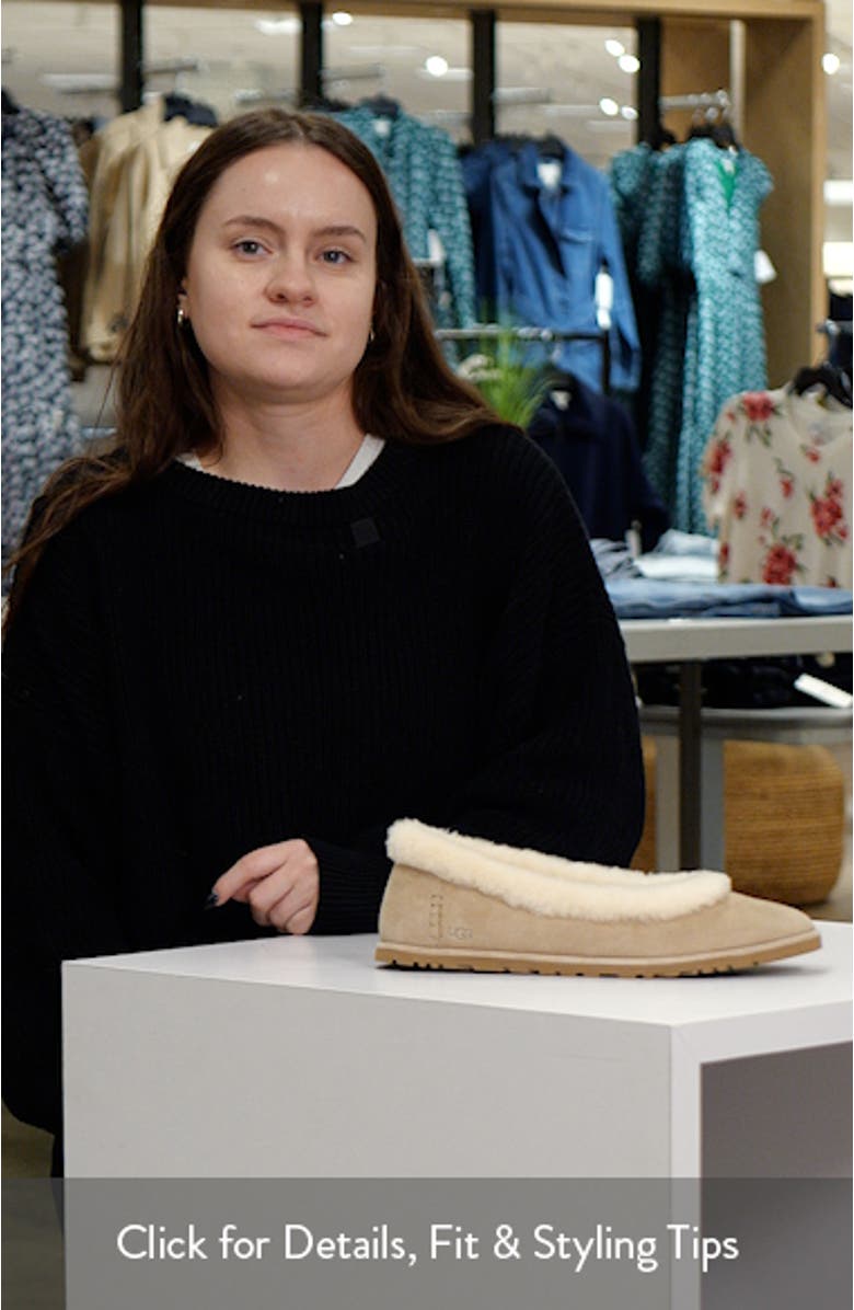 Zora Genuine Shearling Trim Ballet Flat, sales video thumbnail