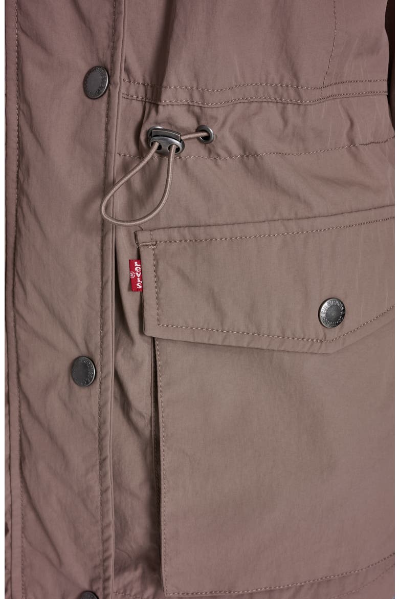 Water Resistant Hooded Jacket, Alternate, color, PINEBARK