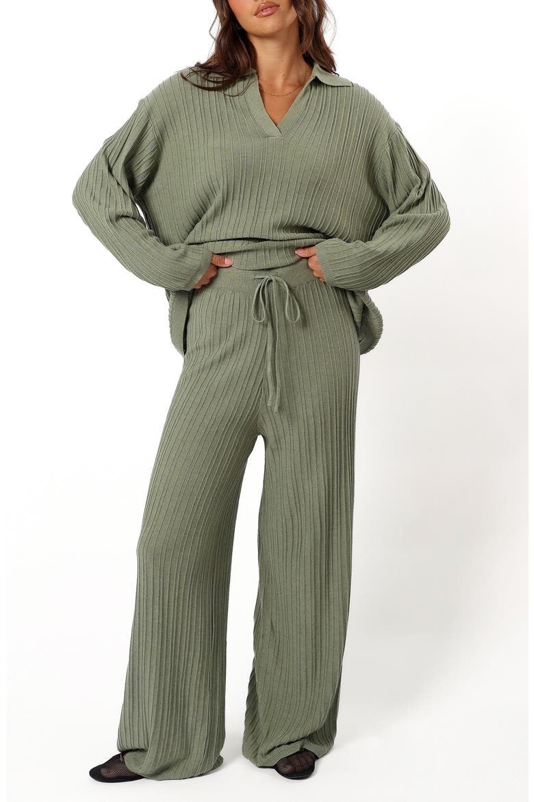Sonole Johnny Collar Sweater, Main, color, KHAKI