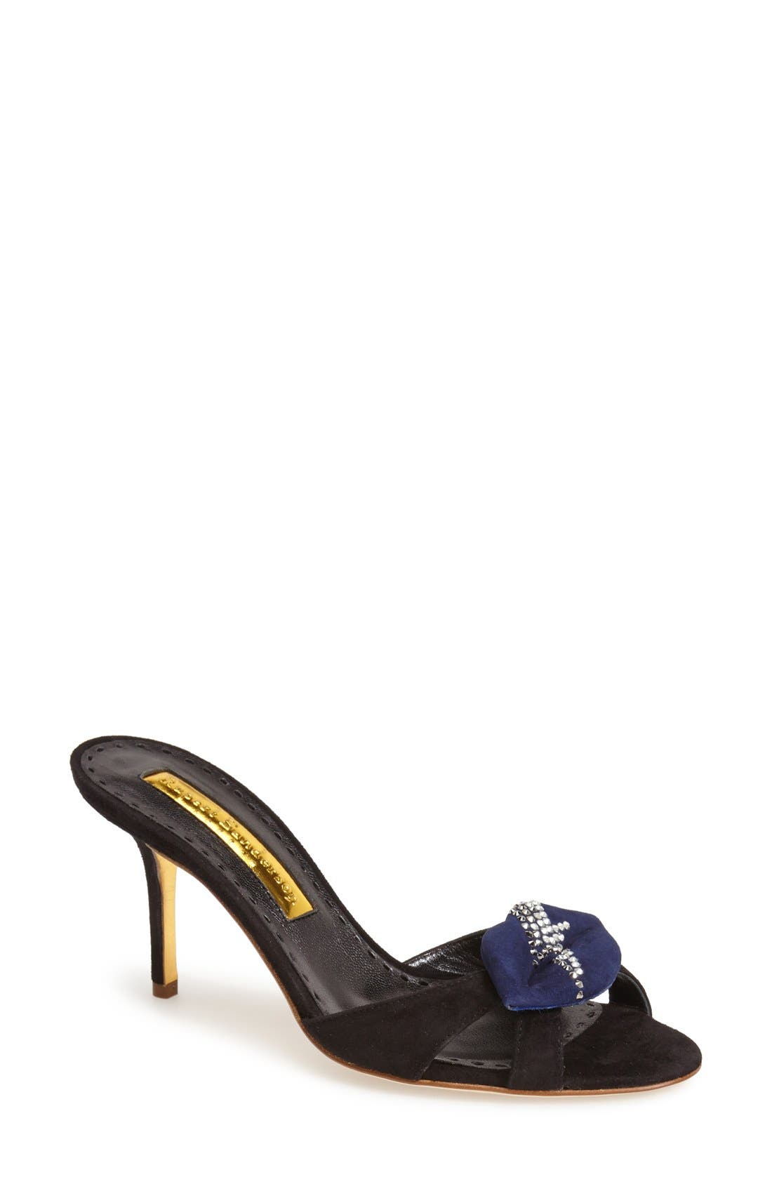 'Chauvel - Lightning Lip' Slide Sandal, Main, color, BLACK