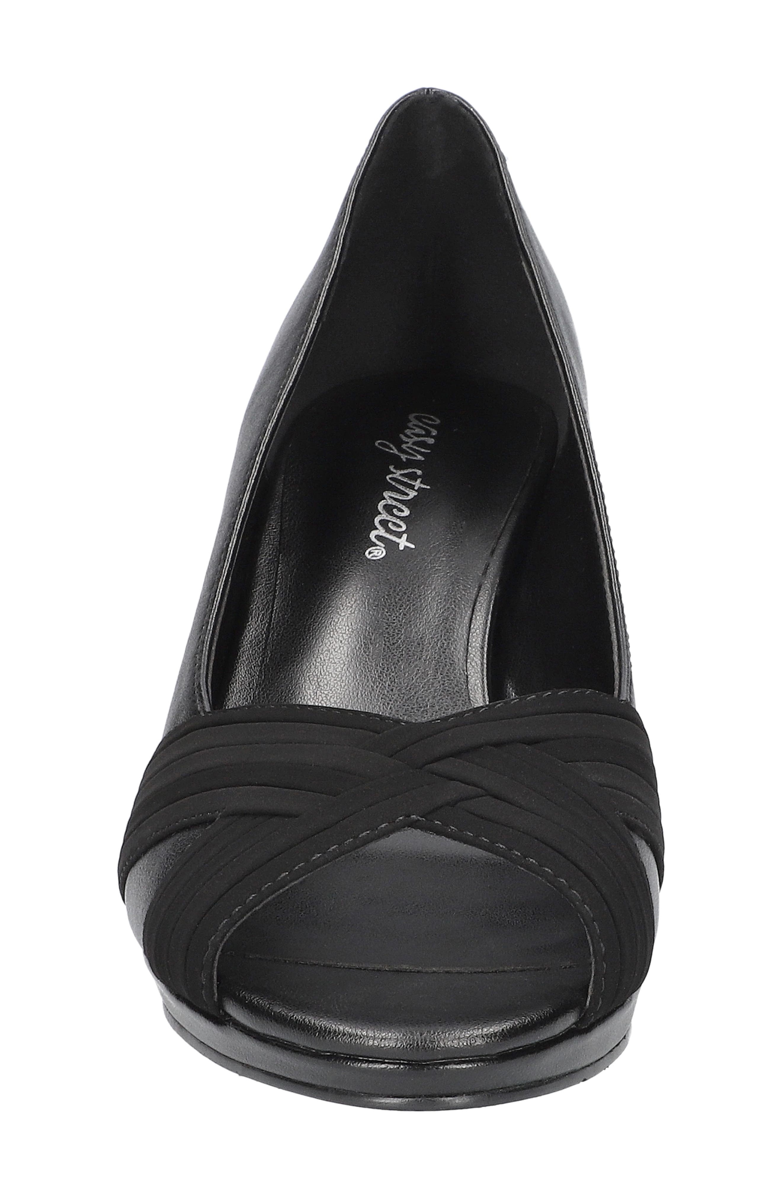 Lavish Peep Toe Pump, Alternate, color, BLACK