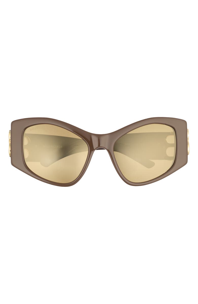 Balenciaga 55mm Cat Eye Sunglasses, Main, color, Brown Brown Bronze