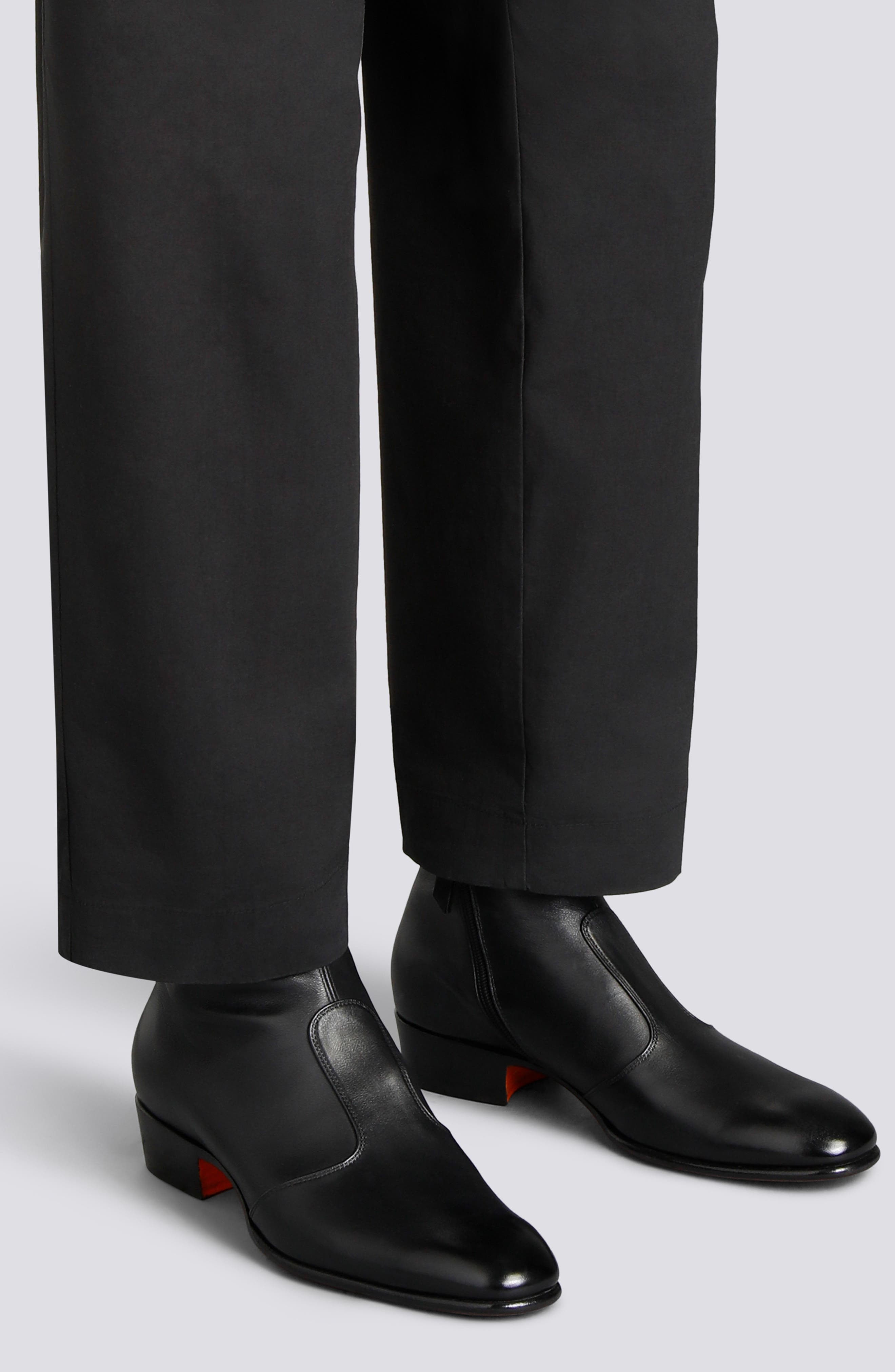 Santoni Adrian Zip-Up Boot, Alternate, color, Black