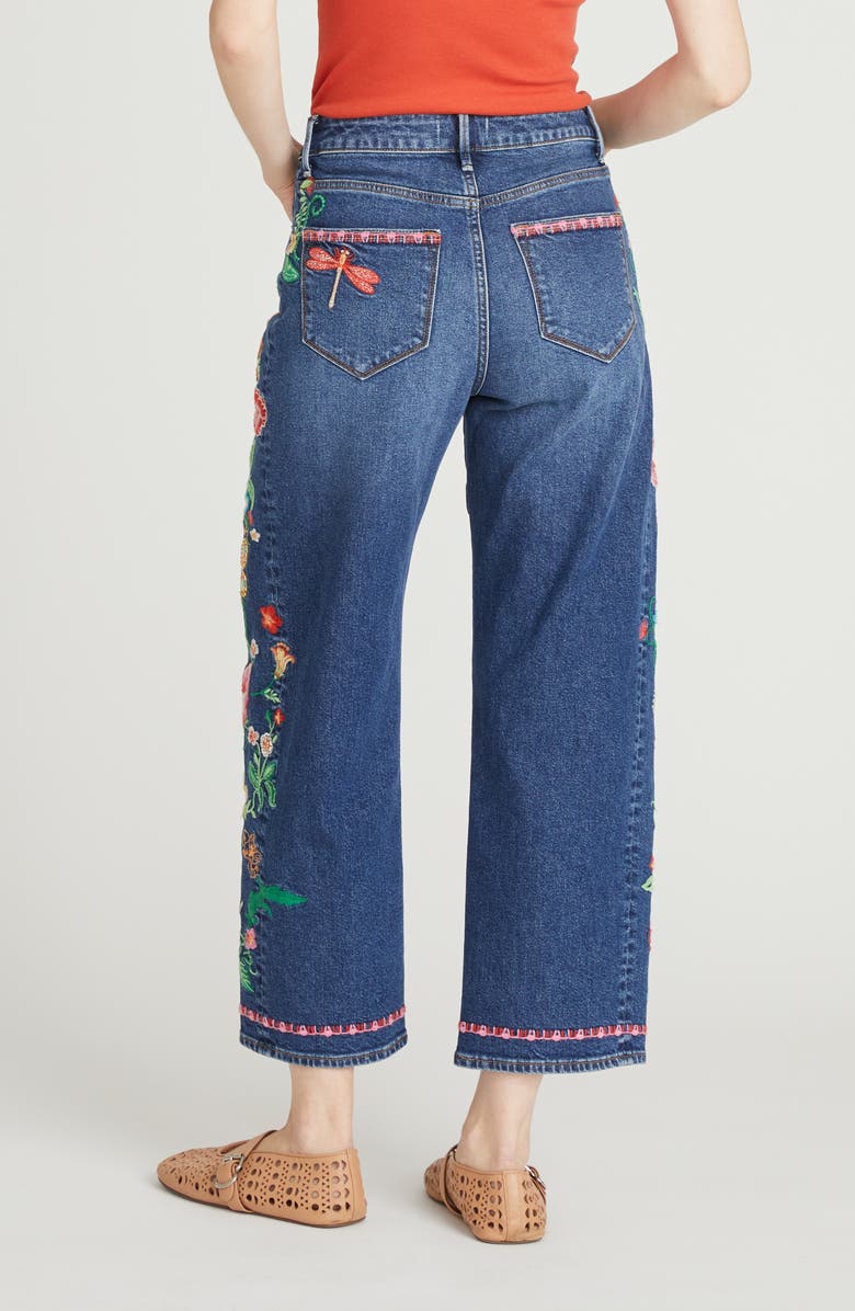 Driftwood Davina Barrel Leg Jeans, Alternate, color, Dark Wash