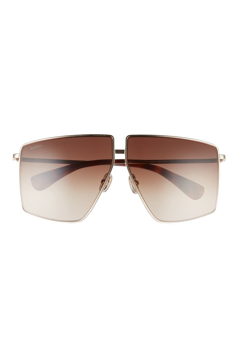 64mm Gradient Oversize Geometric Sunglasses, Main, color, GLD/ HAV/ BRN