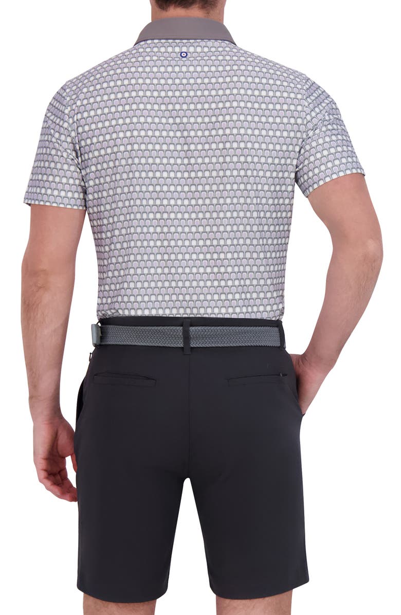 Ben Sherman Retro Geo Tech Jersey Sports Polo, Alternate, color, Grey