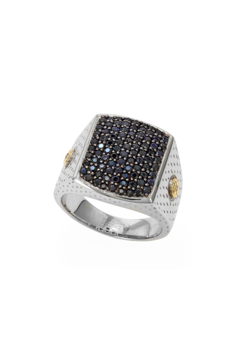 Pavé Spinel & Diamond Ring, Main, color, BLACK