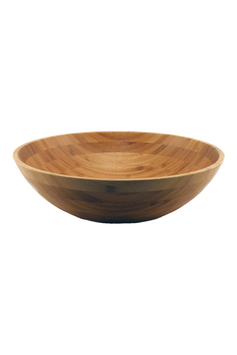 INTERNATIONAL 14" Bamboo Salad Bowl, Main, color, BEIGE