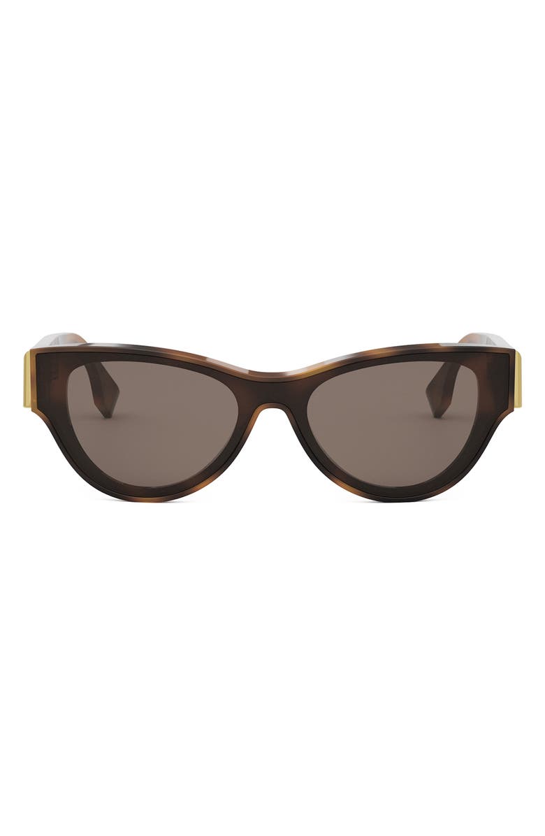 Fendi 'Fendi First 53mm Cat Eye Sunglasses, Main, color, Blonde Havana / Brown
