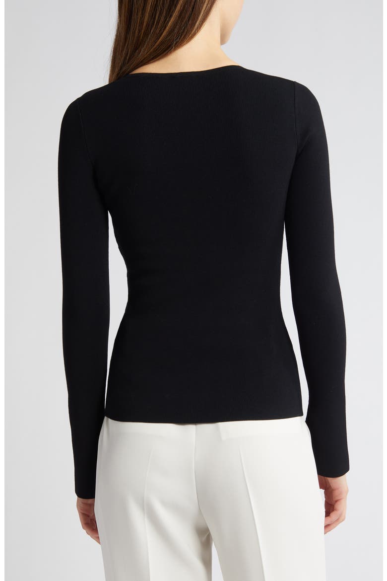 Fritzie V-Neck Knit Top, Alternate, color, BLK