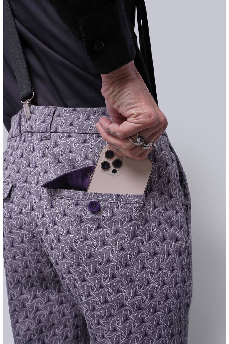 The Empower Jacquard Trouser, Alternate, color, PLUM