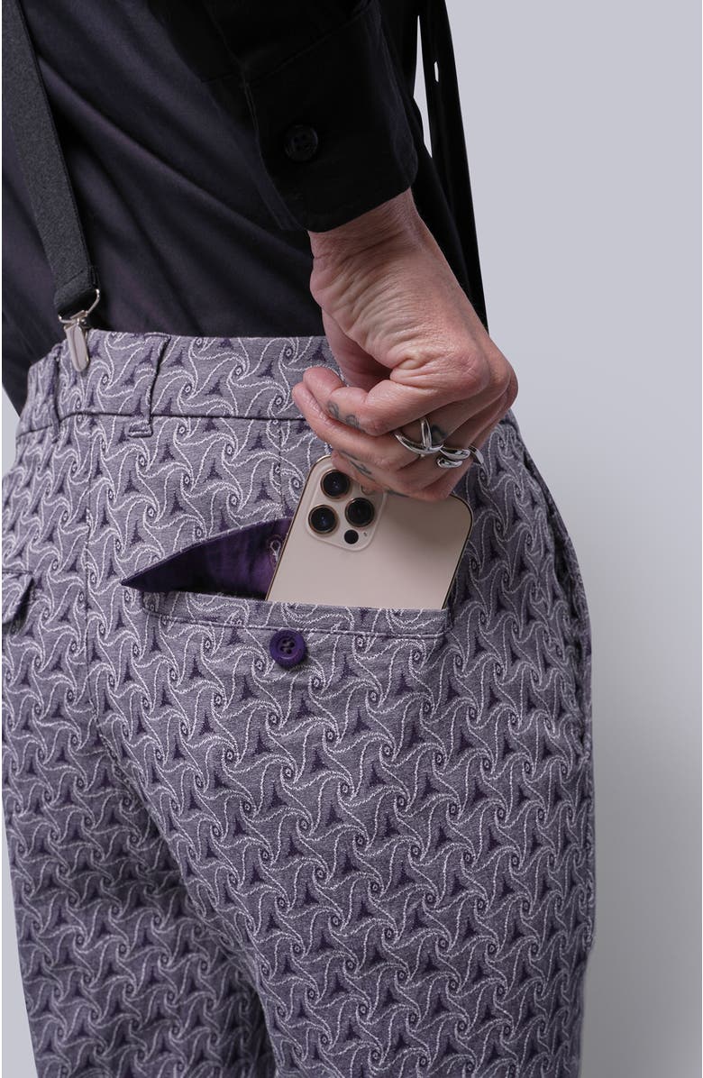 WILDFANG The Empower Jacquard Trouser, Alternate, color, Plum