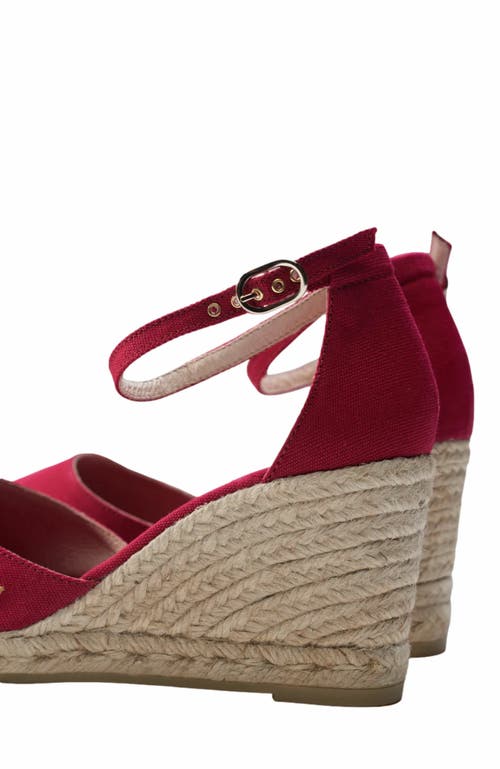 Viscata Estartit Canvas Espadrille Wedges In Red