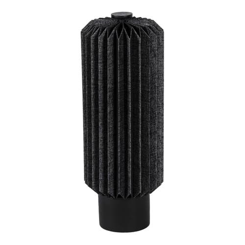 Jonathan Y Banks Modern Minimalist Paper Pleated Column Accent Led Table Lamp In Black