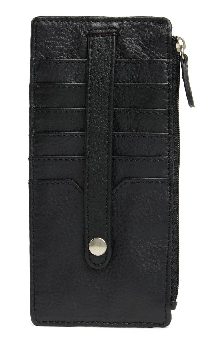 MUNDI SMALL LEATHER GOODS Slim Organizer Card Case, Main, color, Black
